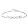 Wholesale Women's S925 Sterling Silver Lucky Flower Bracelet With Electroplating