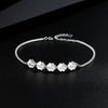 Wholesale Women's S925 Sterling Silver Lucky Flower Bracelet With Electroplating