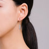 Wholesale Women's S925 Sterling Silver Lucky Leaf Tassel Earrings