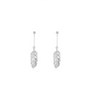 Wholesale Women's S925 Sterling Silver Lucky Leaf Tassel Earrings