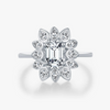 Wholesale Women's S925 Sterling Silver Luxury Diamond Ring With Electroplating