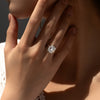 Wholesale Women's S925 Sterling Silver Luxury Diamond Ring With Electroplating