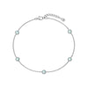 Wholesale Women's S925 Sterling Silver M?bius Geometric Style Bracelet With Zircon Opal And Electroplating Design