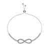 Wholesale Women's S925 Sterling Silver M?bius Geometric Style Bracelet With Zircon Opal And Electroplating Design