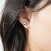 Wholesale Women's S925 Sterling Silver Micro Inlay Leaves Pattern Stud Earrings Inspired By 24 Solar Terms Grain Rain