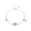 Wholesale Women's S925 Sterling Silver Microinlaid Devil's Eye Bracelet