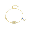 Wholesale Women's S925 Sterling Silver Microinlaid Devil's Eye Bracelet
