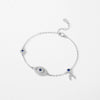 Wholesale Women's S925 Sterling Silver Microinlaid Devil's Eye Bracelet