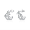Wholesale Women's S925 Sterling Silver Microinlaid Double Arrow Earrings Light Luxury Niche Design