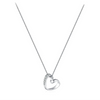 Wholesale Women's S925 Sterling Silver Microinlaid Hollow Heartshaped Love Clavicle Necklace