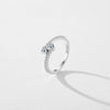 Wholesale Women's S925 Sterling Silver Microinlaid Zircon Heart Love Ring Sweet Simple Design