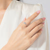 Wholesale Women's S925 Sterling Silver Microinlaid Zircon Heart Love Ring Sweet Simple Design