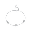 Wholesale Women's S925 Sterling Silver Microinlay Devil's Eye Bracelet