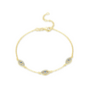 Wholesale Women's S925 Sterling Silver Microinlay Devil's Eye Bracelet