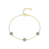 Wholesale Women's S925 Sterling Silver Microinlay Devil's Eye Bracelet