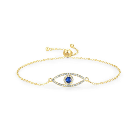 Wholesale Women's S925 Sterling Silver Microinlay Devil's Eye Bracelet