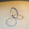 Wholesale Women's S925 Sterling Silver Minimalist Irregular Bead Texture Round Ring With Electroplating