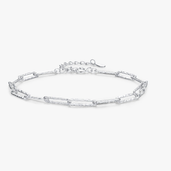 Wholesale Women's S925 Sterling Silver Minimalist Irregular Hammer Design Cold Style Niche Bracelet With Electroplating