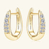 Wholesale Women's S925 Sterling Silver Moissanite Earrings Geometric Style With Letters Numbers Text Electroplated