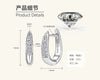 Wholesale Women's S925 Sterling Silver Moissanite Earrings Geometric Style With Letters Numbers Text Electroplated