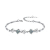 Wholesale Women's S925 Sterling Silver Moissanite Five Leaf Clover Fashion Ol Style Bracelet