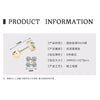 Wholesale Women's S925 Sterling Silver Moissanite Four Leaf Clover Geometric Fashion Necklace O Chain