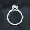Wholesale Women's S925 Sterling Silver Moissanite Geometric Diamond Ring Highclass Classic Fourclaw Interwoven Snowflake Minimalist