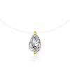 Wholesale Women's S925 Sterling Silver Moissanite Geometric Simple Pendant Fishing Line Necklace