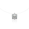 Wholesale Women's S925 Sterling Silver Moissanite Geometric Simple Pendant Fishing Line Necklace