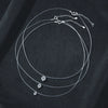 Wholesale Women's S925 Sterling Silver Moissanite Geometric Simple Pendant Fishing Line Necklace