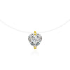 Wholesale Women's S925 Sterling Silver Moissanite Geometric Simple Pendant Fishing Line Necklace