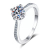 Wholesale Women's S925 Sterling Silver Moissanite Ring With Geometric Design And Electroplating Treatment