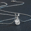 Wholesale Women's S925 Sterling Silver Moissanite Water Drop Pendant Clavicle Chain Jewelry With Geometric Design