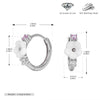 Wholesale Women's S925 Sterling Silver Natural Flower Geometric Earrings