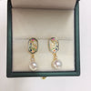 Wholesale Women's S925 Sterling Silver Natural Freshwater Pearl Earrings With Oblate Shape