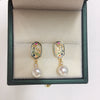 Wholesale Women's S925 Sterling Silver Natural Freshwater Pearl Earrings With Oblate Shape