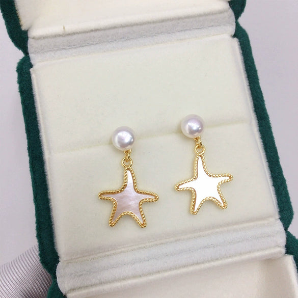Wholesale Women's S925 Sterling Silver Natural Freshwater Pearl Oblate Earrings