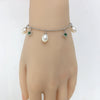 Wholesale Women's S925 Sterling Silver Natural Freshwater Seedless Pearl Bracelet In Rice And Water Drop Shapes
