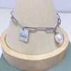 Wholesale Women's S925 Sterling Silver Natural Freshwater Seedless Pearl Bracelet In Rice And Water Drop Shapes