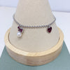 Wholesale Women's S925 Sterling Silver Natural Freshwater Seedless Pearl Bracelet In Rice And Water Drop Shapes