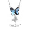 Wholesale Women's S925 Sterling Silver Necklace With Butterfly And Bow Pattern And Austrian Crystal Pendant Ochain