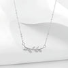 Wholesale Women's S925 Sterling Silver Necklace With Leaf Branch Pendant Jewelry