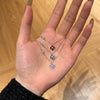 Wholesale Women's S925 Sterling Silver Necklace With Mixed Gemstone Inlay Four Leaf Clover Pendant Electroplated Cross Chain Style