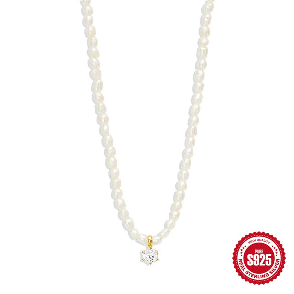 Wholesale Women's S925 Sterling Silver Octagonal Star Devil's Eye Snake Moon Diamond Pearl Inlaid Clavicle Necklace With Geometric Pattern