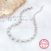 Wholesale Women's S925 Sterling Silver Oval Zircon Inlaid Bracelet Light Luxury Geometry Style
