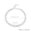 Wholesale Women's S925 Sterling Silver Oval Zircon Inlaid Bracelet Light Luxury Geometry Style