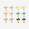 Wholesale Women's S925 Sterling Silver Pearl Flower Earrings With Baking Paint And Platinum Or 18K Gold Electroplating