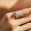 Wholesale Women's S925 Sterling Silver Polygon Line Geometric Inlaid Zircon Light Luxury Ring