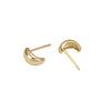 Wholesale Women's S925 Sterling Silver Real Gold Plated Hollow Moon Shape Geometric Style Earrings