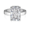 Wholesale Women's S925 Sterling Silver Rectangular Geometric Design Ice Cut Zircon Electroplated Ring